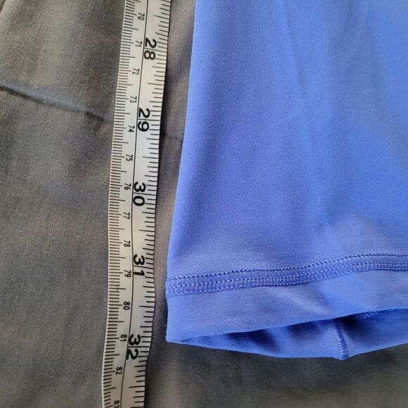 Offline By Aerie Real Me Super Flare Hi-Rise Leggings Size Large Blue Smocked - Picture 8 of 9